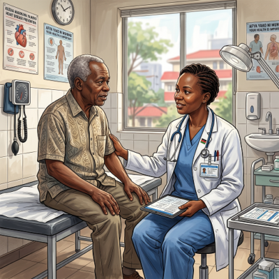 Internal Medicine Specialist with patient